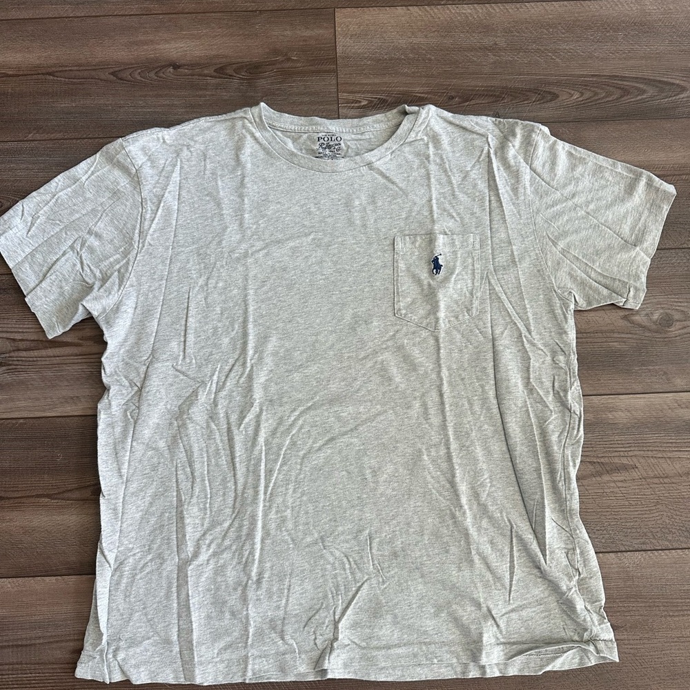 Polo by Ralph Lauren Vintage Pocket Logo Shirt Gray/Navy